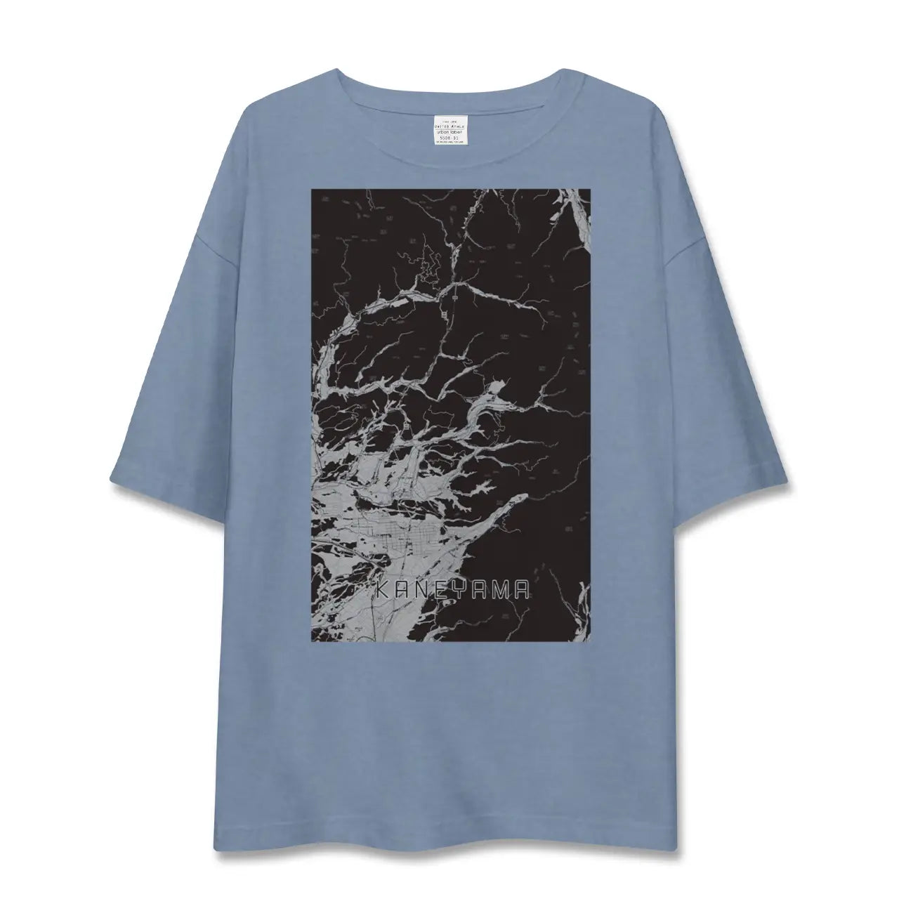 【金山（山形県）（山形県）】地図柄ビッグシルエットTシャツ
