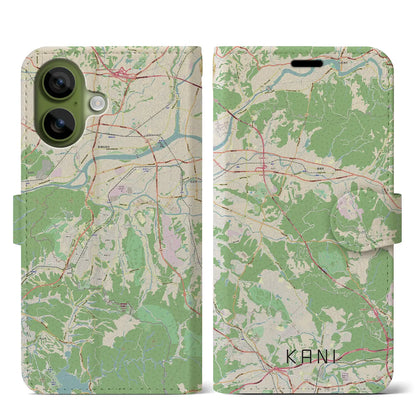 【可児（岐阜県）】地図柄iPhoneケース（手帳タイプ）