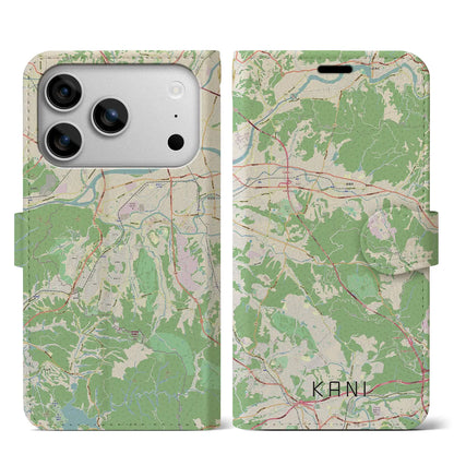 【可児（岐阜県）】地図柄iPhoneケース（手帳タイプ）