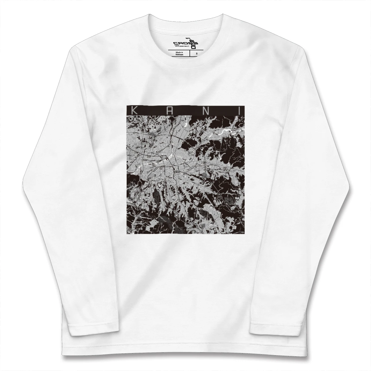 【可児（岐阜県）】地図柄ロングスリーブTシャツ