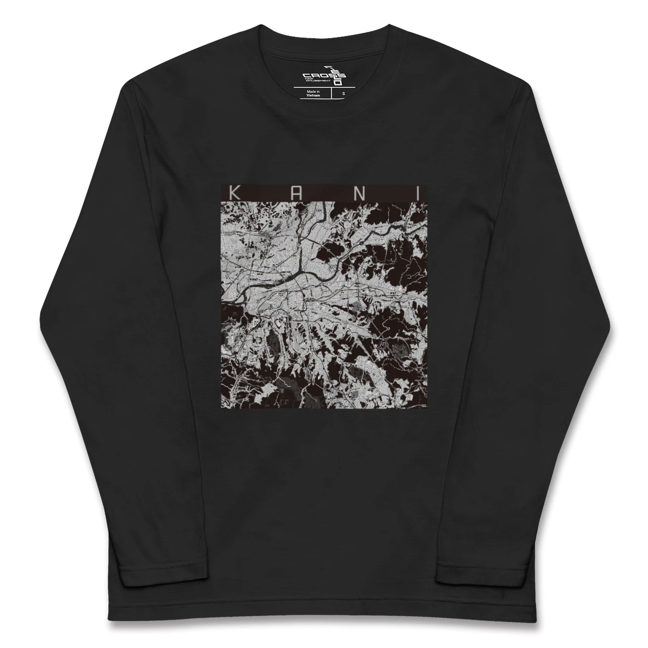 【可児（岐阜県）】地図柄ロングスリーブTシャツ