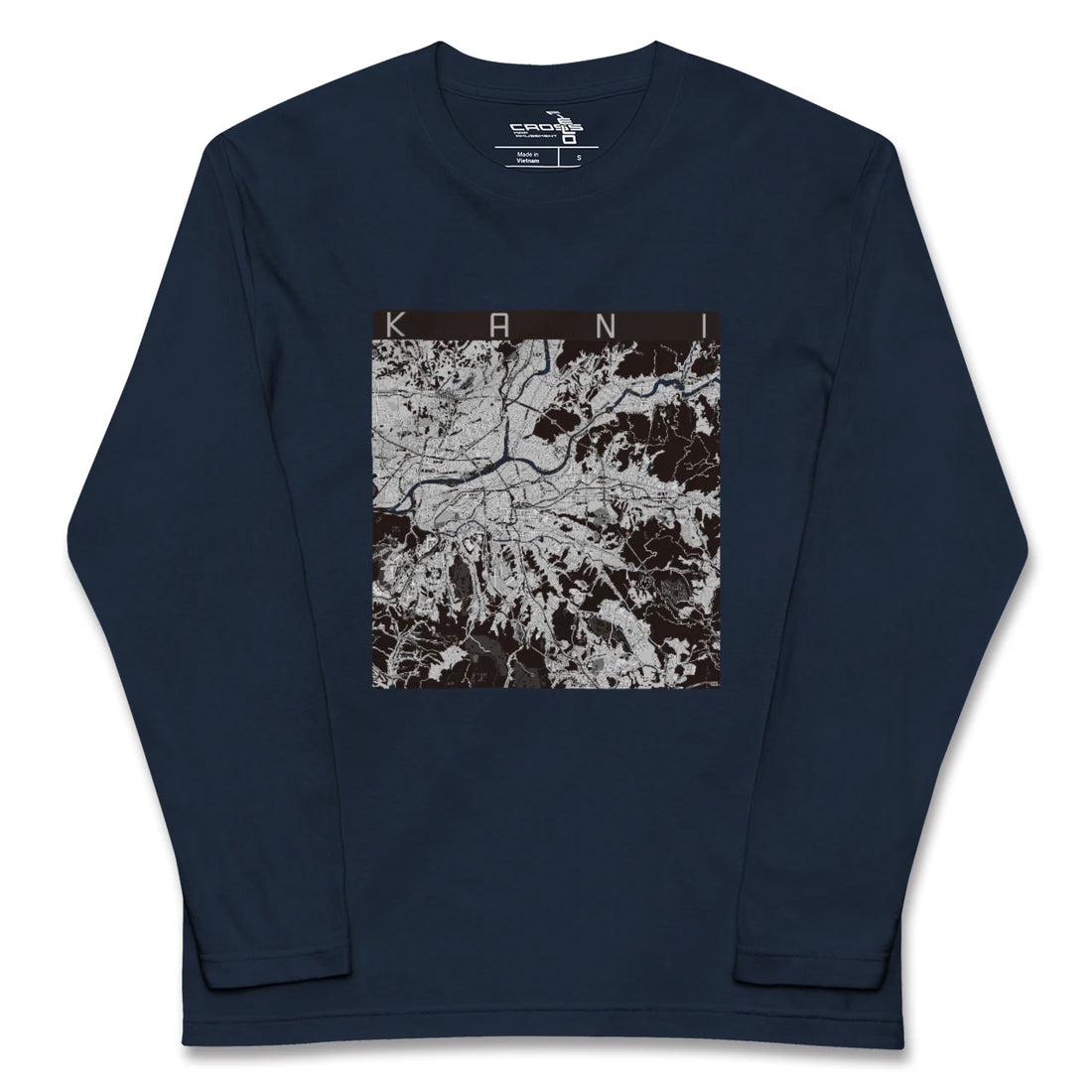 【可児（岐阜県）】地図柄ロングスリーブTシャツ
