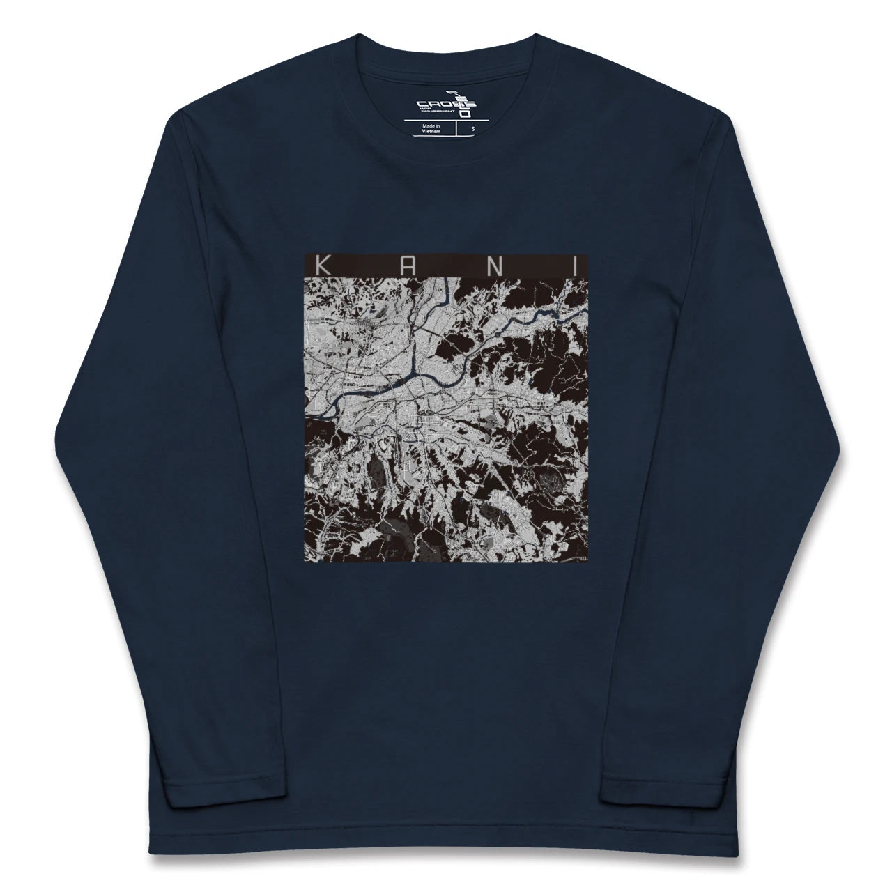 【可児（岐阜県）】地図柄ロングスリーブTシャツ