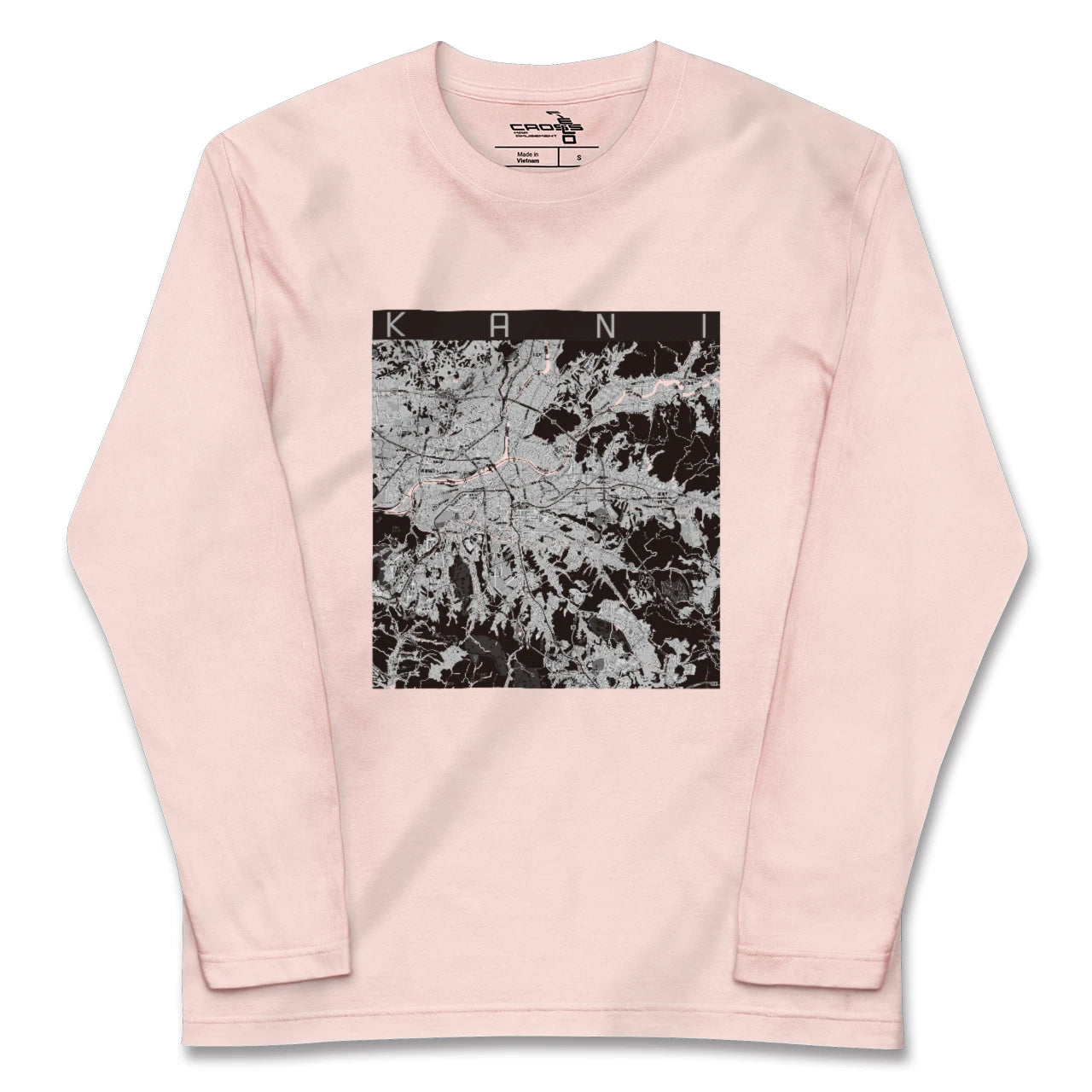 【可児（岐阜県）】地図柄ロングスリーブTシャツ