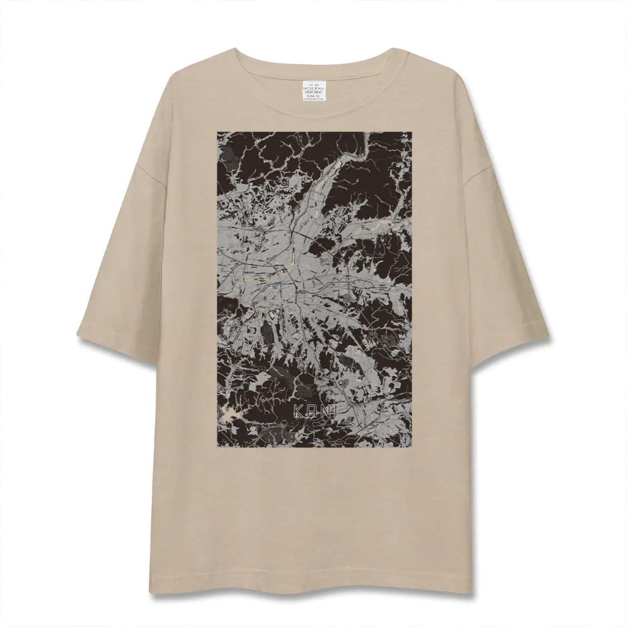 【可児（岐阜県）】地図柄ビッグシルエットTシャツ