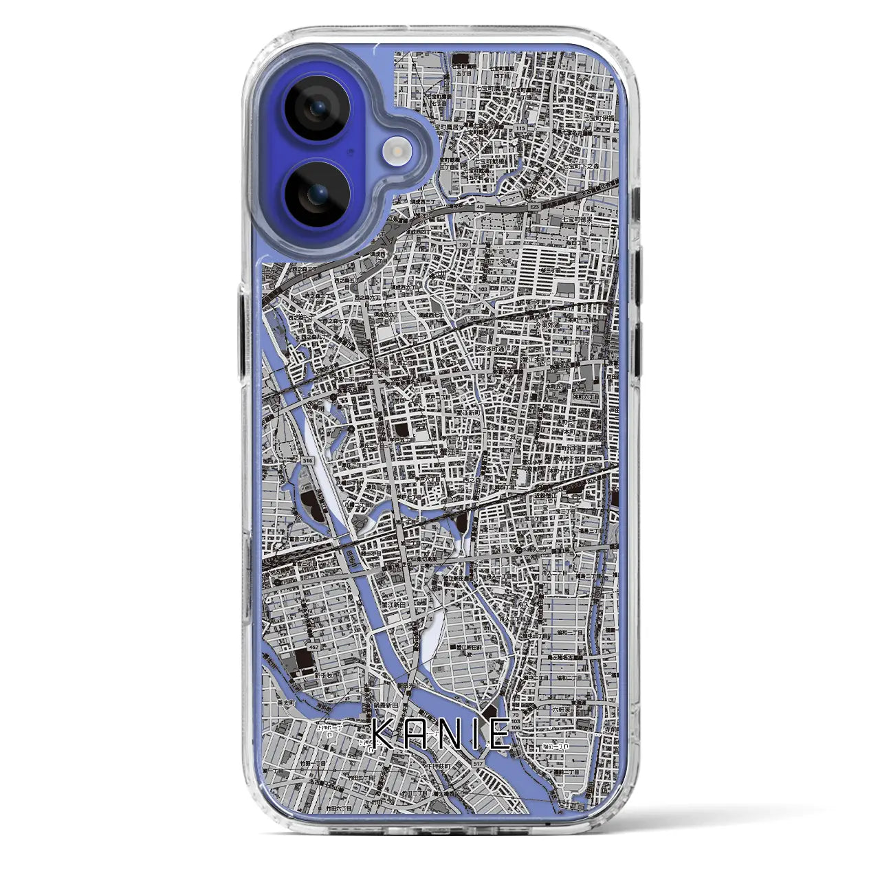 【蟹江（愛知県）】地図柄iPhoneケース（MagSafeタイプ）