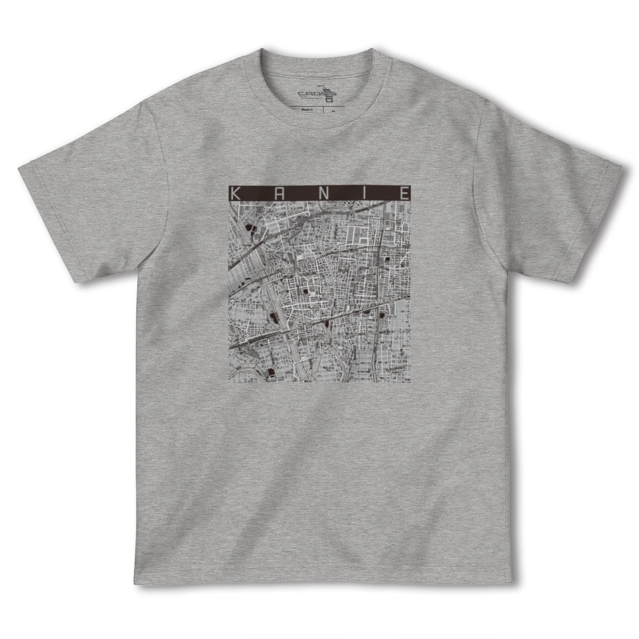 【蟹江（愛知県）】地図柄ヘビーウェイトTシャツ