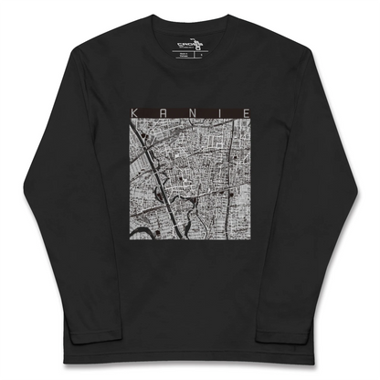 【蟹江（愛知県）】地図柄ロングスリーブTシャツ