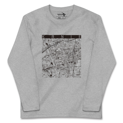 【蟹江（愛知県）】地図柄ロングスリーブTシャツ