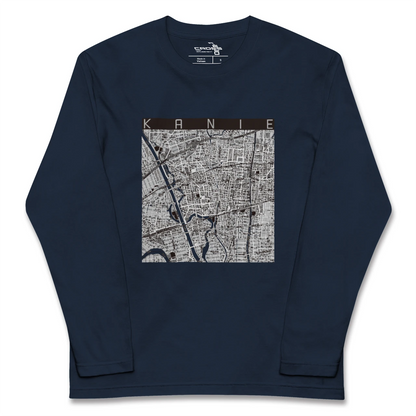 【蟹江（愛知県）】地図柄ロングスリーブTシャツ