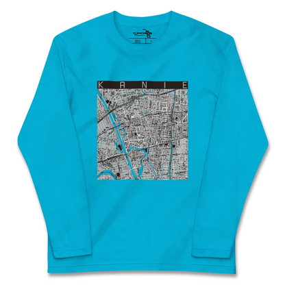 【蟹江（愛知県）】地図柄ロングスリーブTシャツ