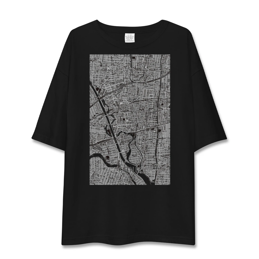 【蟹江（愛知県）】地図柄ビッグシルエットTシャツ