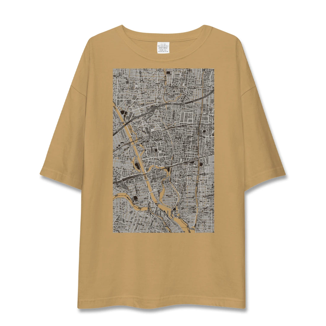 【蟹江(愛知県)】地図柄ビッグシルエットTシャツ
