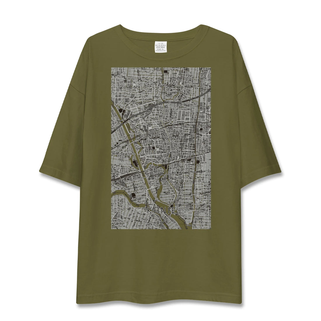 【蟹江（愛知県）】地図柄ビッグシルエットTシャツ