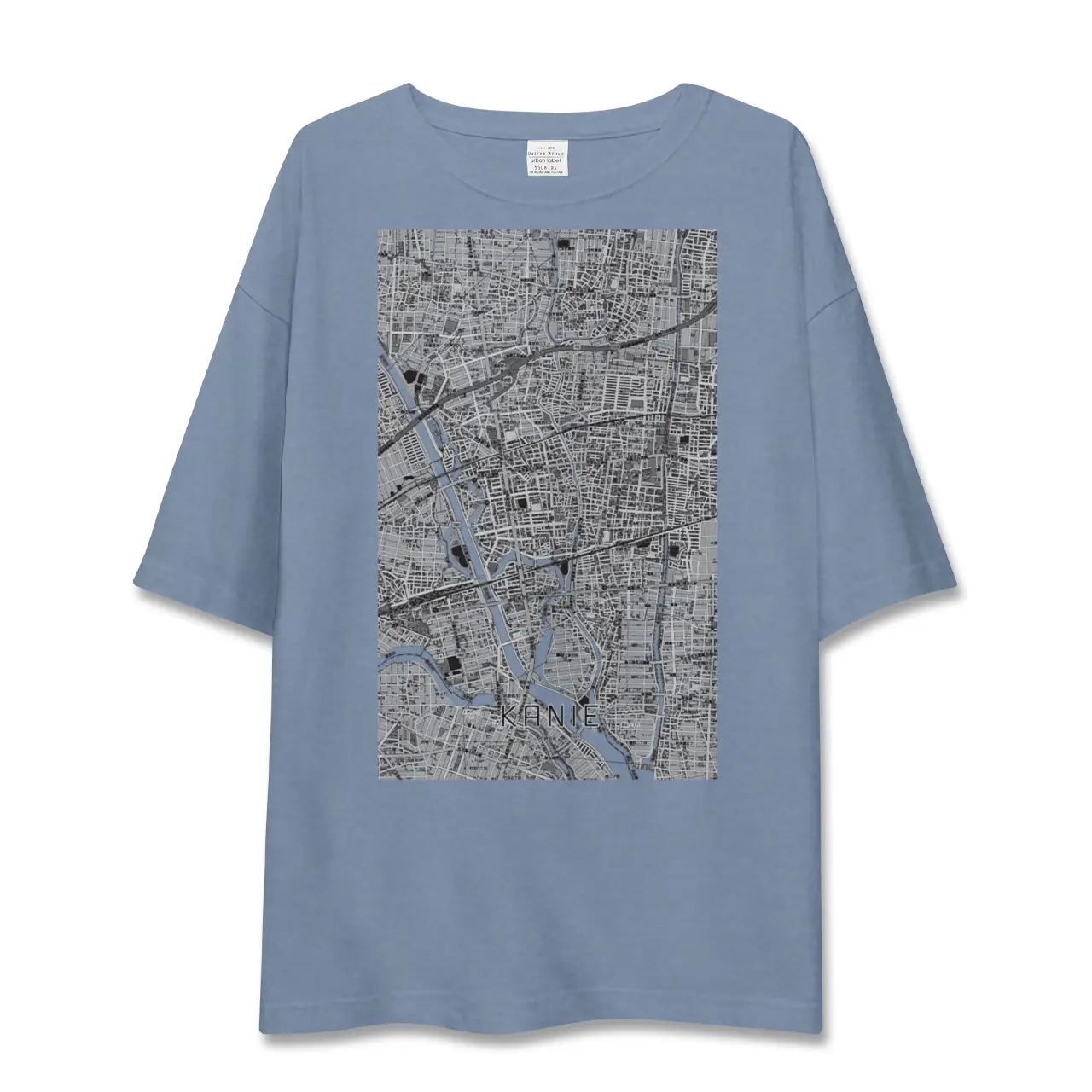 【蟹江（愛知県）】地図柄ビッグシルエットTシャツ