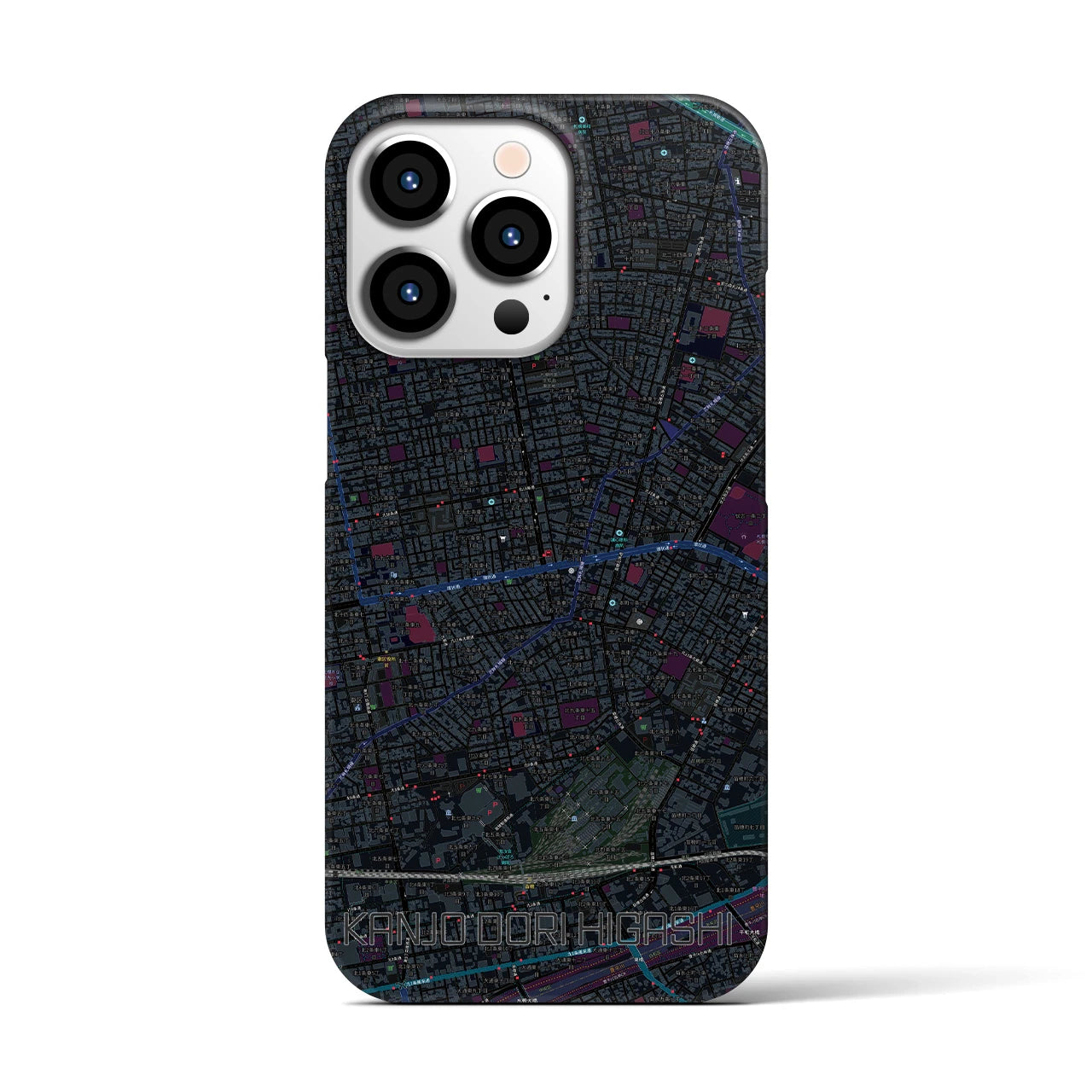 【環状通東（北海道）】地図柄iPhoneケース（バックカバータイプ）