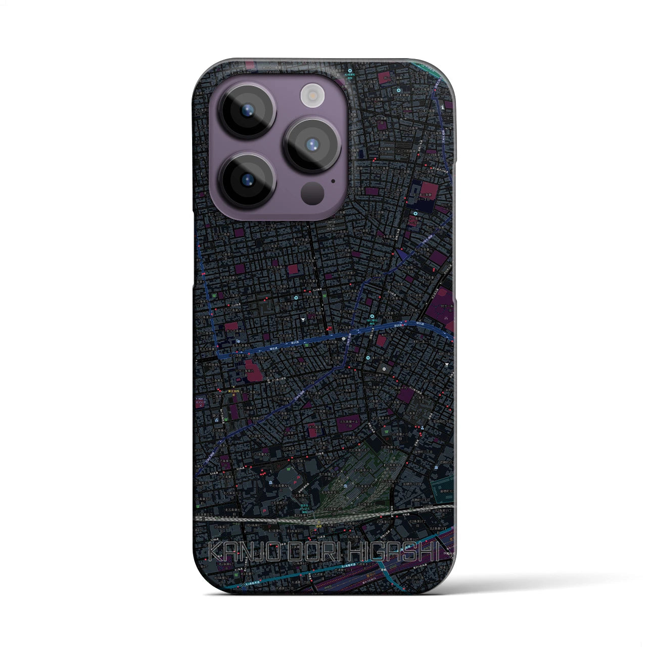 【環状通東（北海道）】地図柄iPhoneケース（バックカバータイプ）