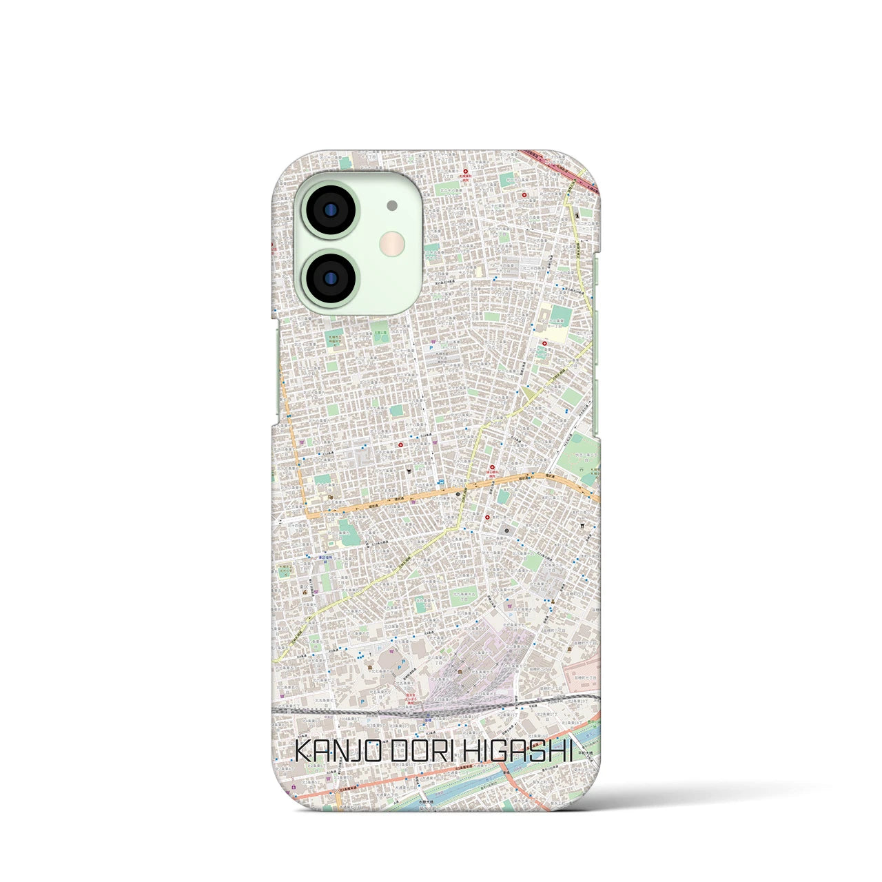 【環状通東（北海道）】地図柄iPhoneケース（バックカバータイプ）