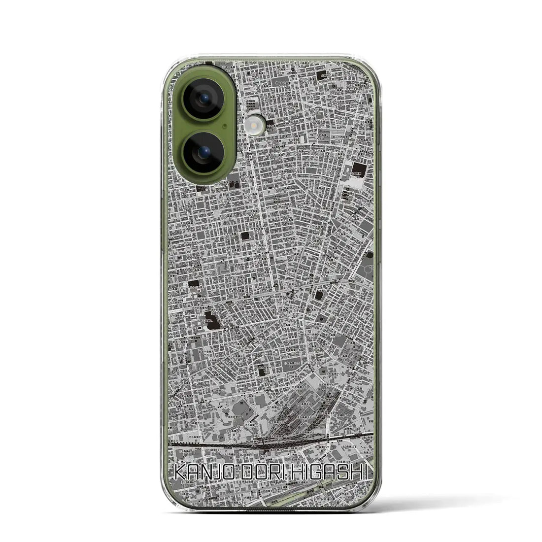 【環状通東(北海道)】地図柄iPhoneケース(クリアタイプ)モノトーン・iPhone 17 Pro Max 用