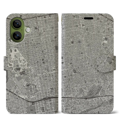 【環状通東（北海道）】地図柄iPhoneケース（手帳タイプ）