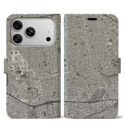 【環状通東（北海道）】地図柄iPhoneケース（手帳タイプ）