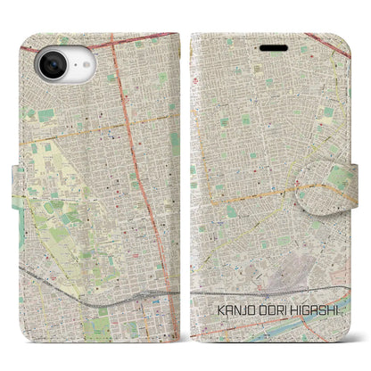 【環状通東（北海道）】地図柄iPhoneケース（手帳タイプ）