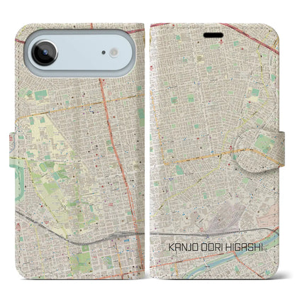 【環状通東（北海道）】地図柄iPhoneケース（手帳タイプ）