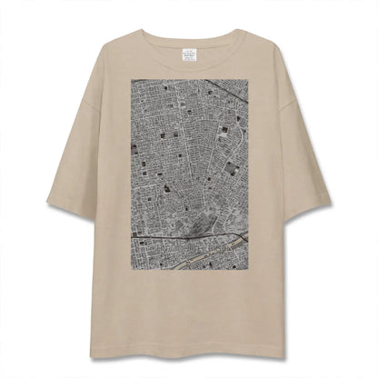 【環状通東（北海道）】地図柄ビッグシルエットTシャツ
