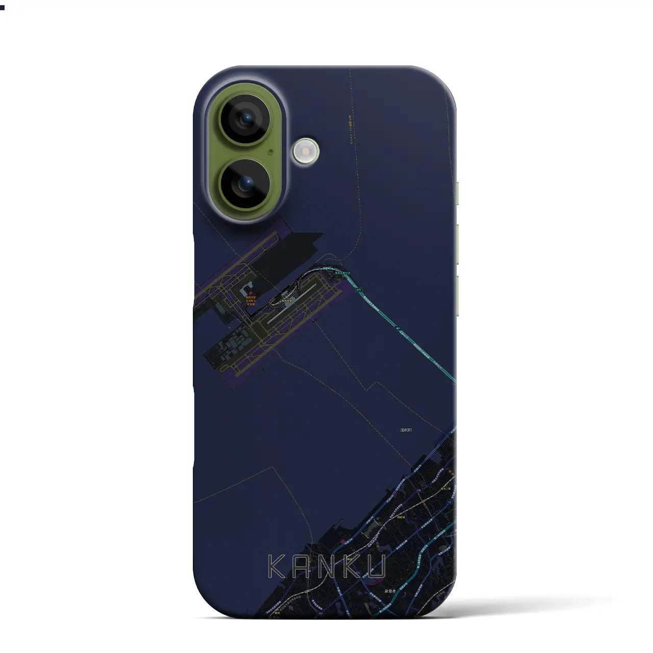 【関空（大阪府）】地図柄iPhoneケース（バックカバータイプ）