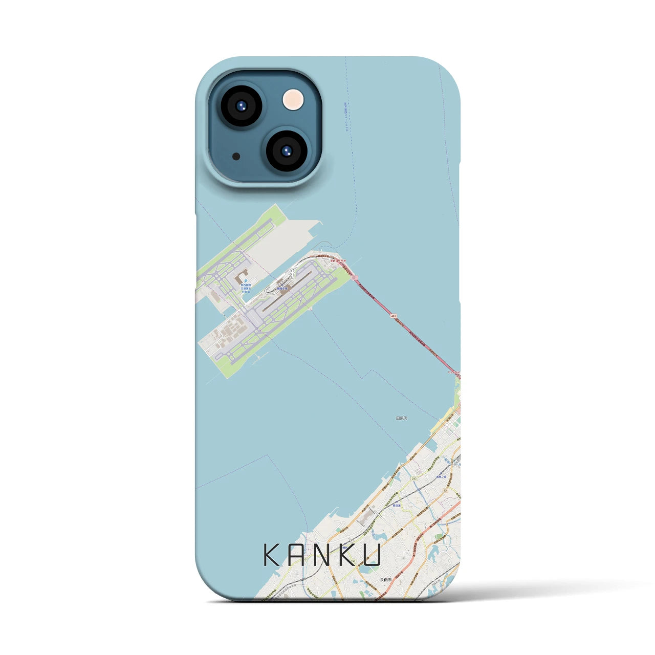 【関空(大阪府)】地図柄iPhoneケース(バックカバータイプ)