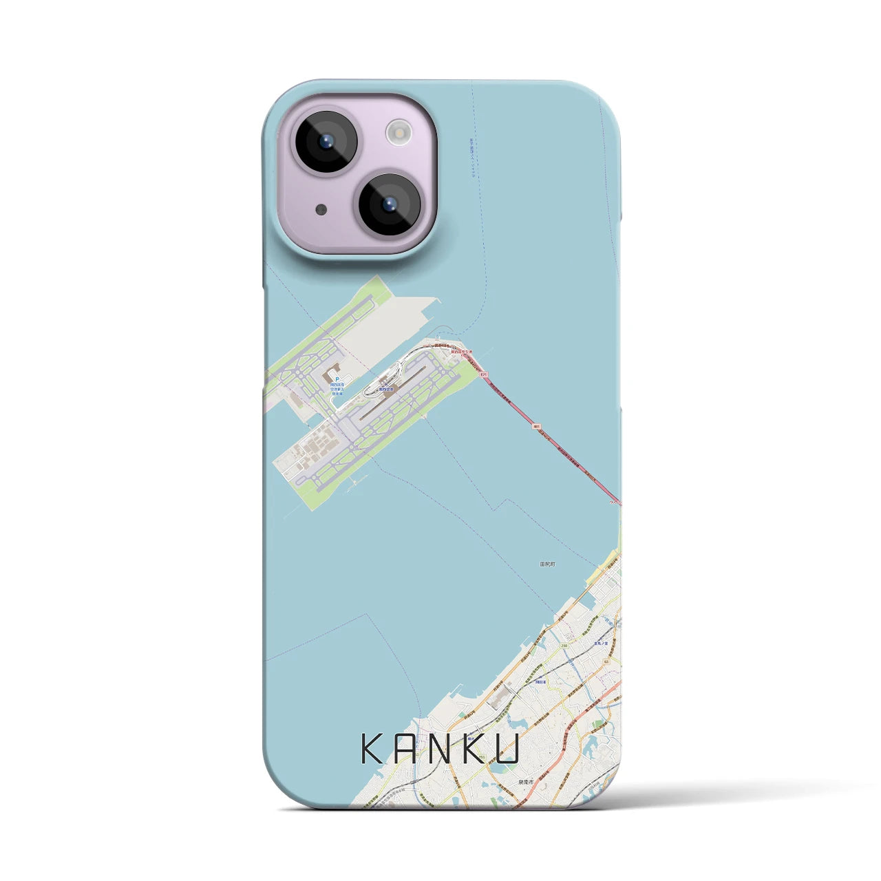 【関空(大阪府)】地図柄iPhoneケース(バックカバータイプ)