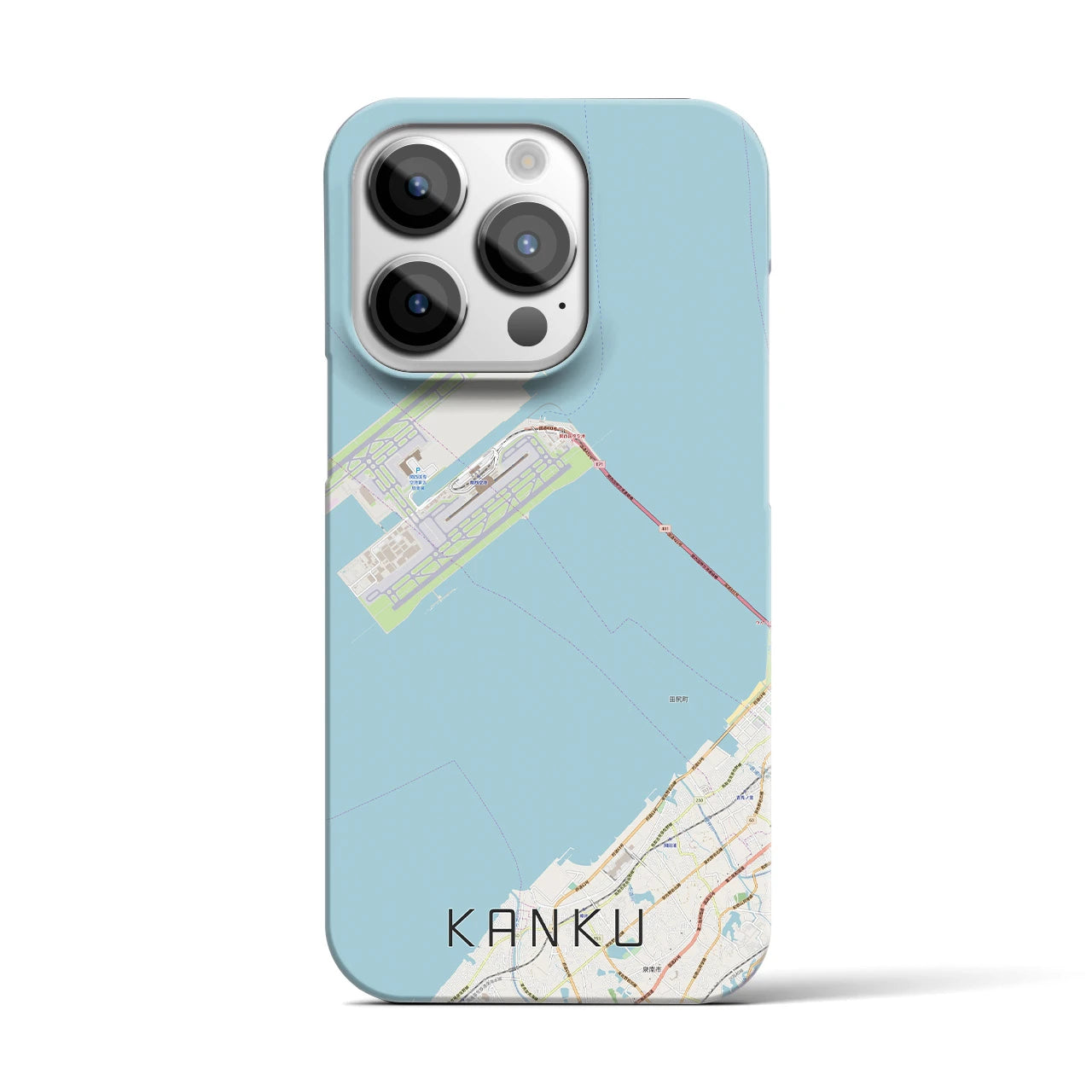 【関空(大阪府)】地図柄iPhoneケース(バックカバータイプ)