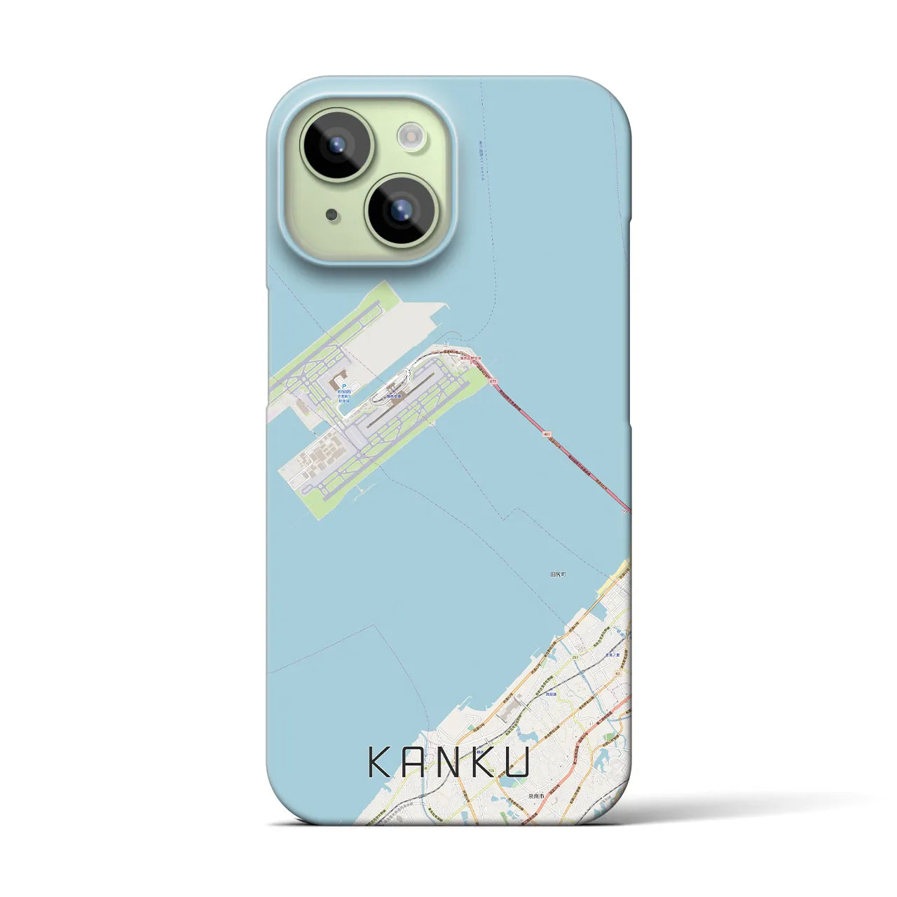 【関空(大阪府)】地図柄iPhoneケース(バックカバータイプ)