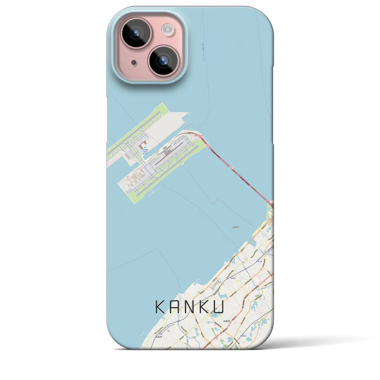 【関空(大阪府)】地図柄iPhoneケース(バックカバータイプ)