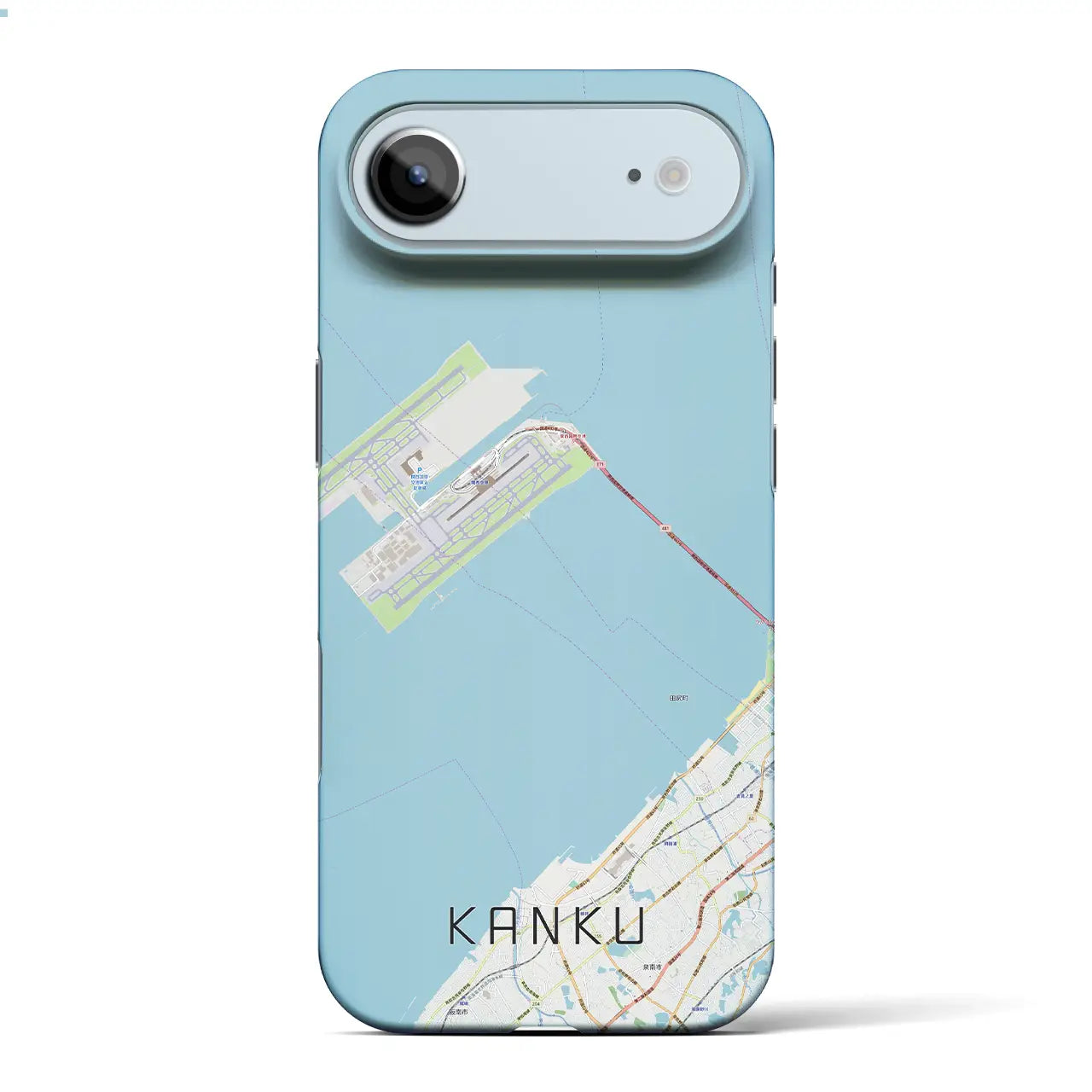 【関空(大阪府)】地図柄iPhoneケース(バックカバータイプ)