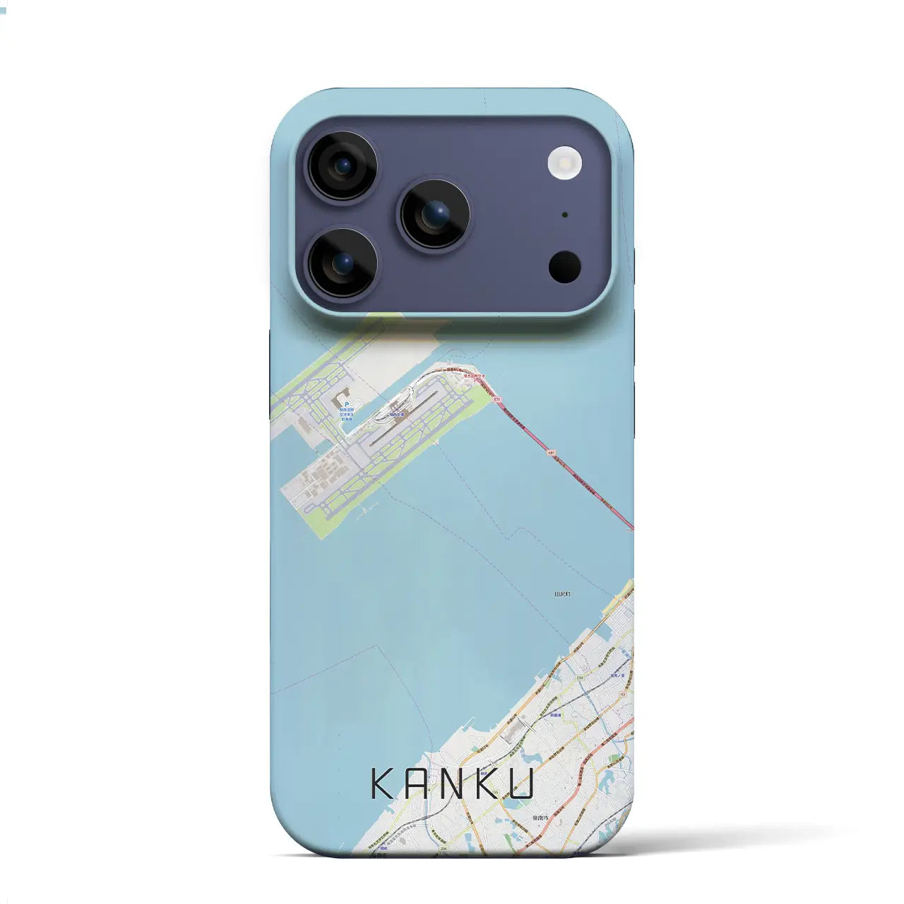 【関空(大阪府)】地図柄iPhoneケース(バックカバータイプ)