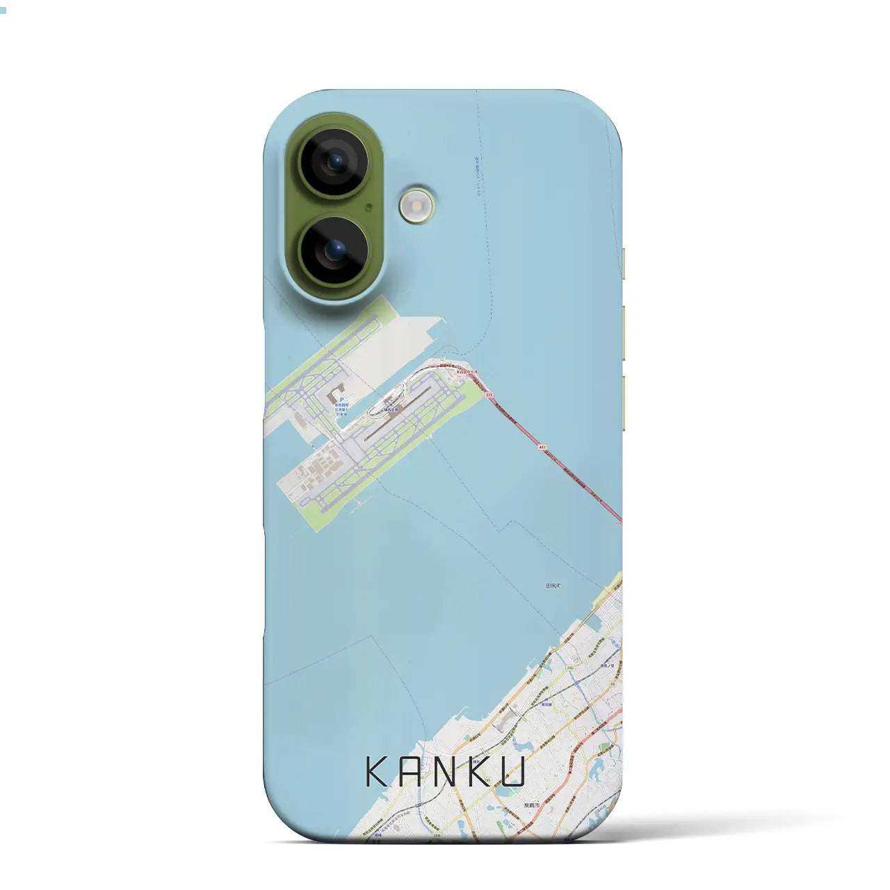 【関空(大阪府)】地図柄iPhoneケース(バックカバータイプ)