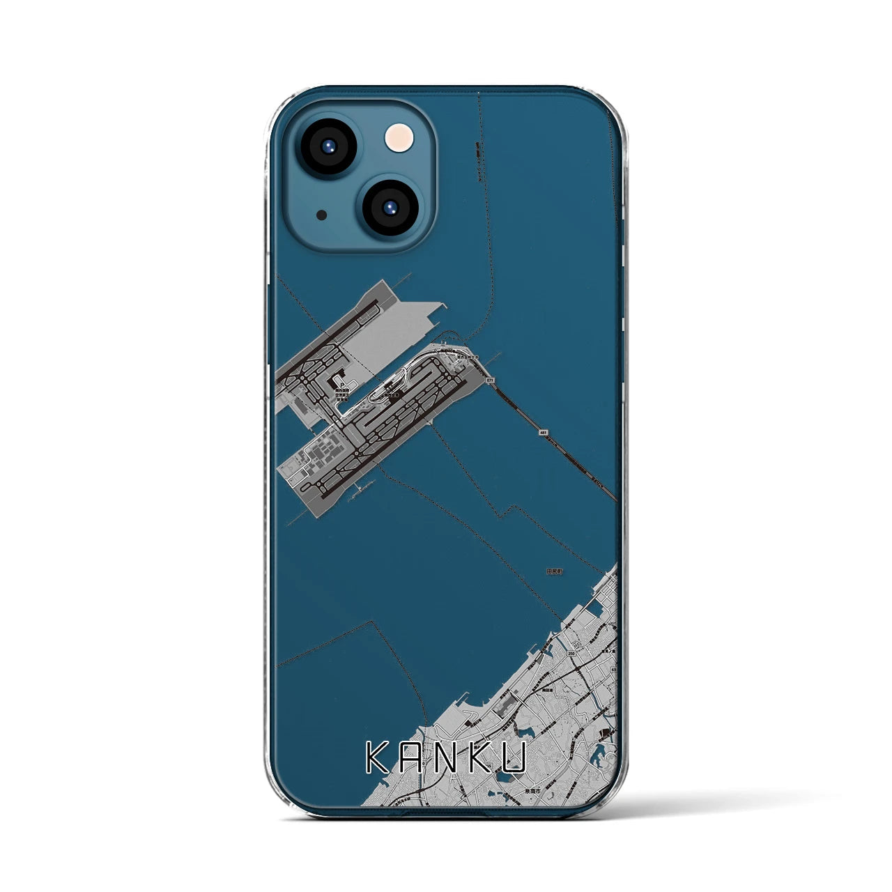【関空(大阪府)】地図柄iPhoneケース(クリアタイプ)