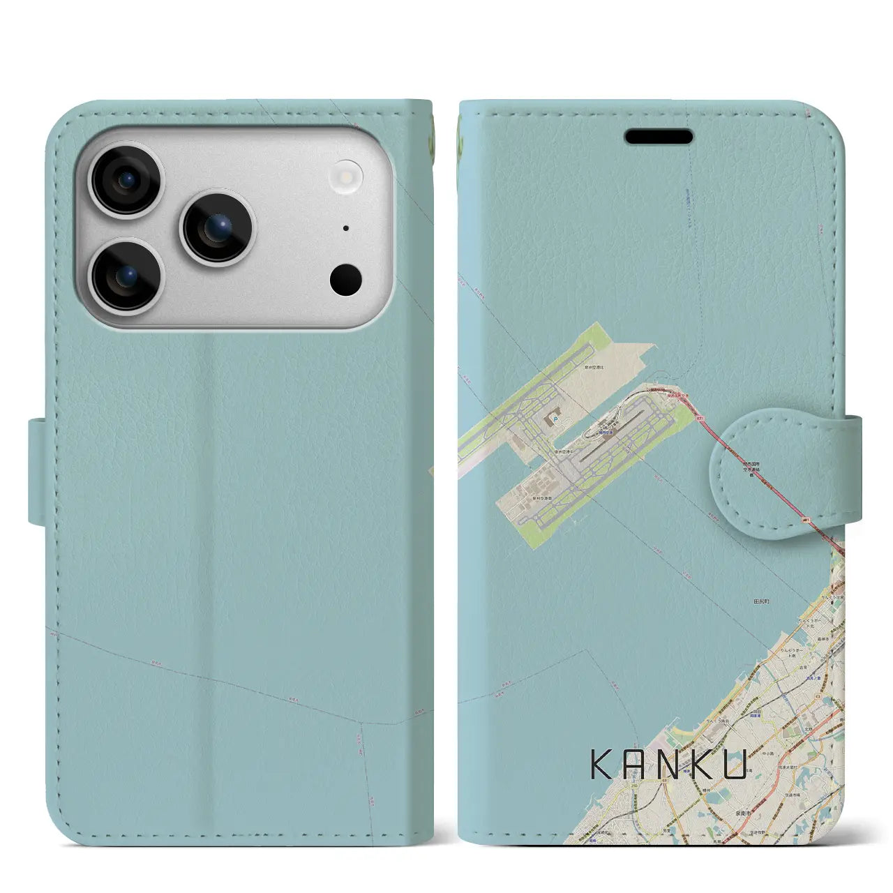 【関空（大阪府）】地図柄iPhoneケース（手帳タイプ）