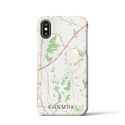 【上牧（奈良県）】地図柄iPhoneケース（バックカバータイプ）