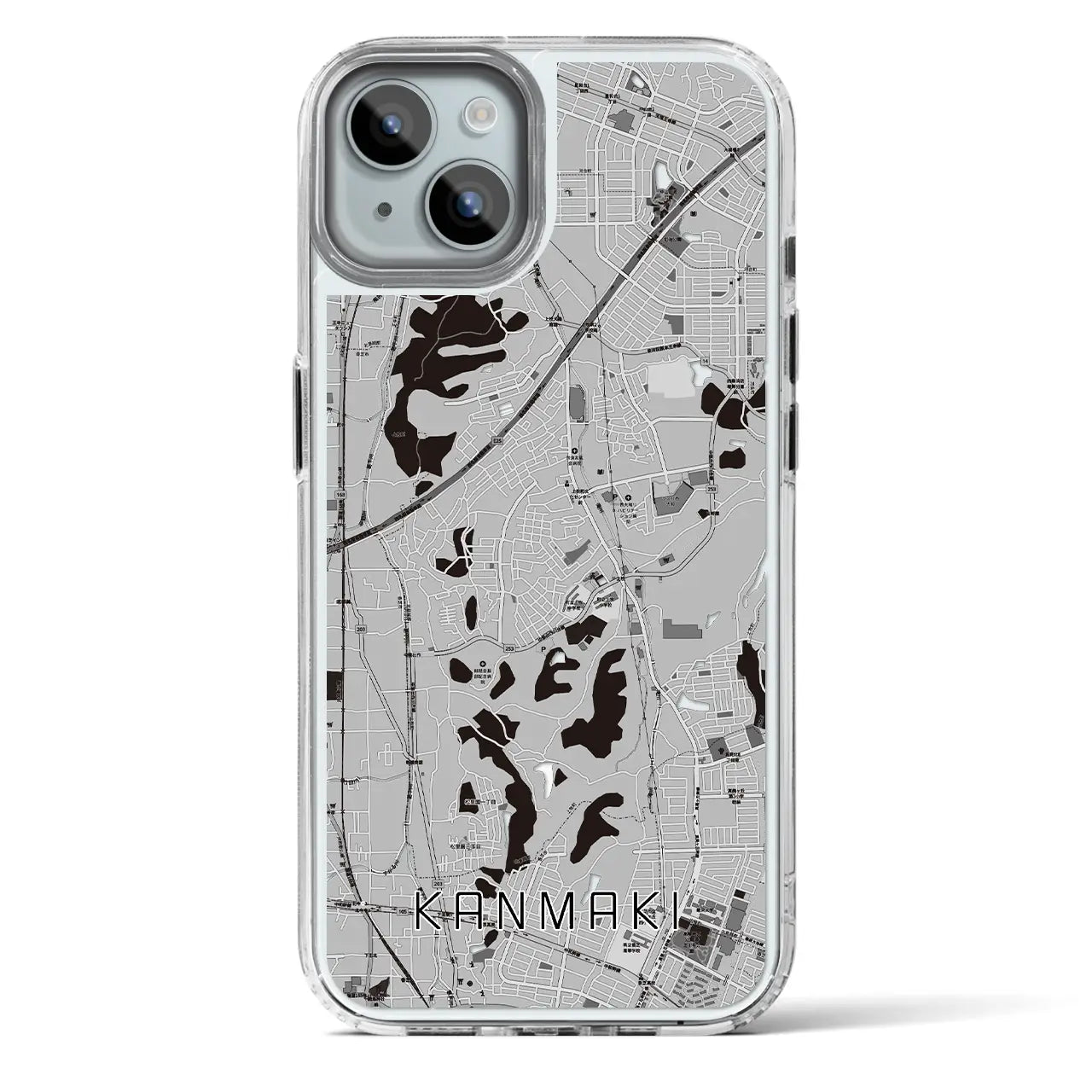 【上牧（奈良県）】地図柄iPhoneケース（MagSafeタイプ）