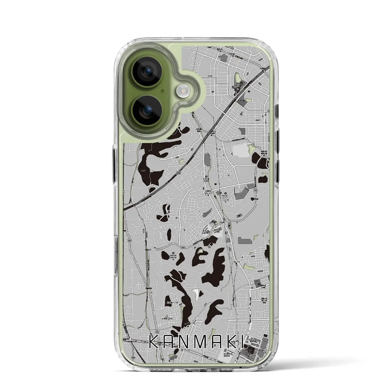 【上牧（奈良県）】地図柄iPhoneケース（MagSafeタイプ）