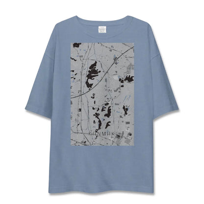 【上牧（奈良県）】地図柄ビッグシルエットTシャツ