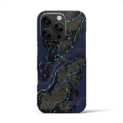 【関門海峡（山口県）】地図柄iPhoneケース（バックカバータイプ）