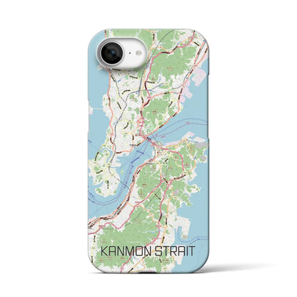 【関門海峡（山口県）】地図柄iPhoneケース（バックカバータイプ）