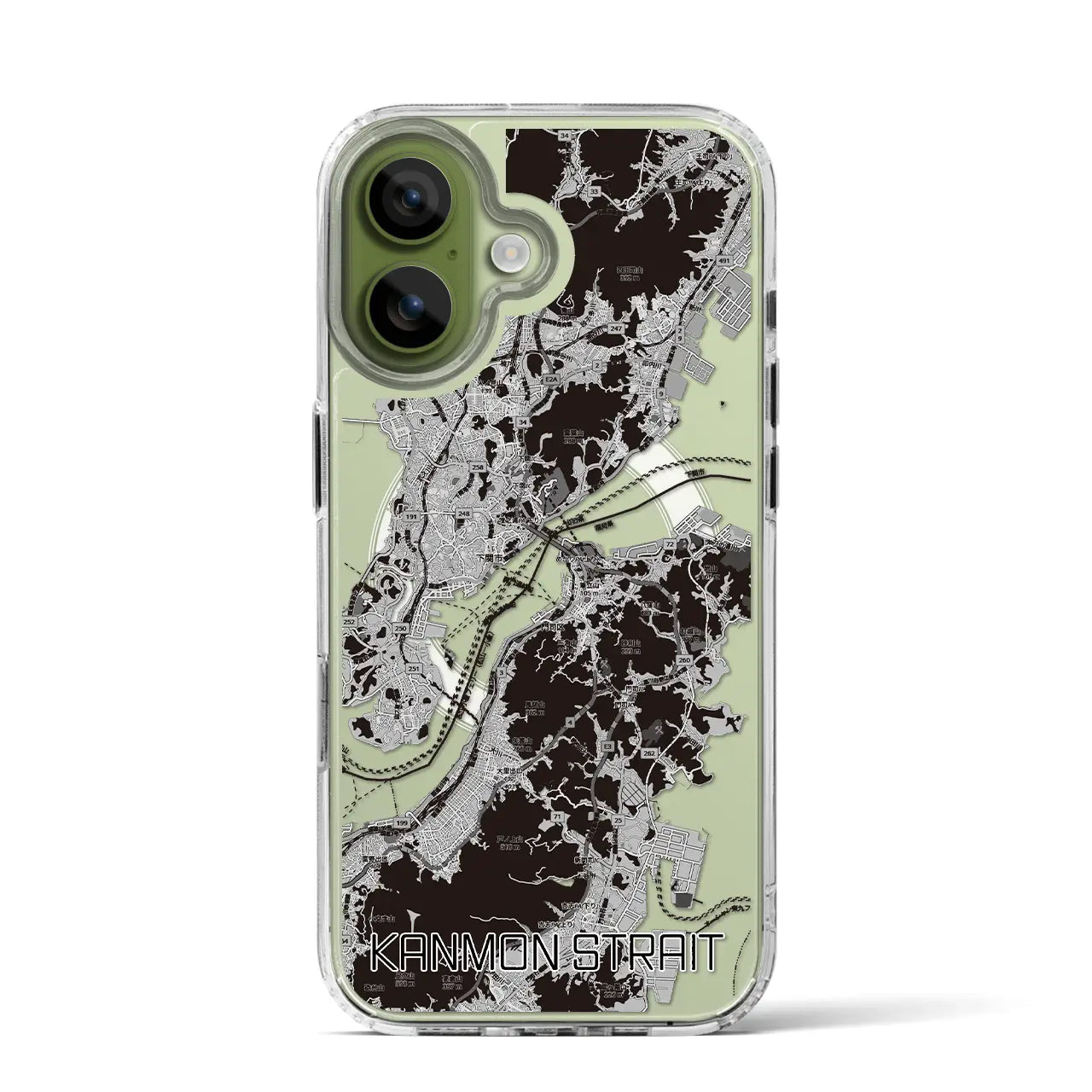 【関門海峡（山口県）】地図柄iPhoneケース（MagSafeタイプ）