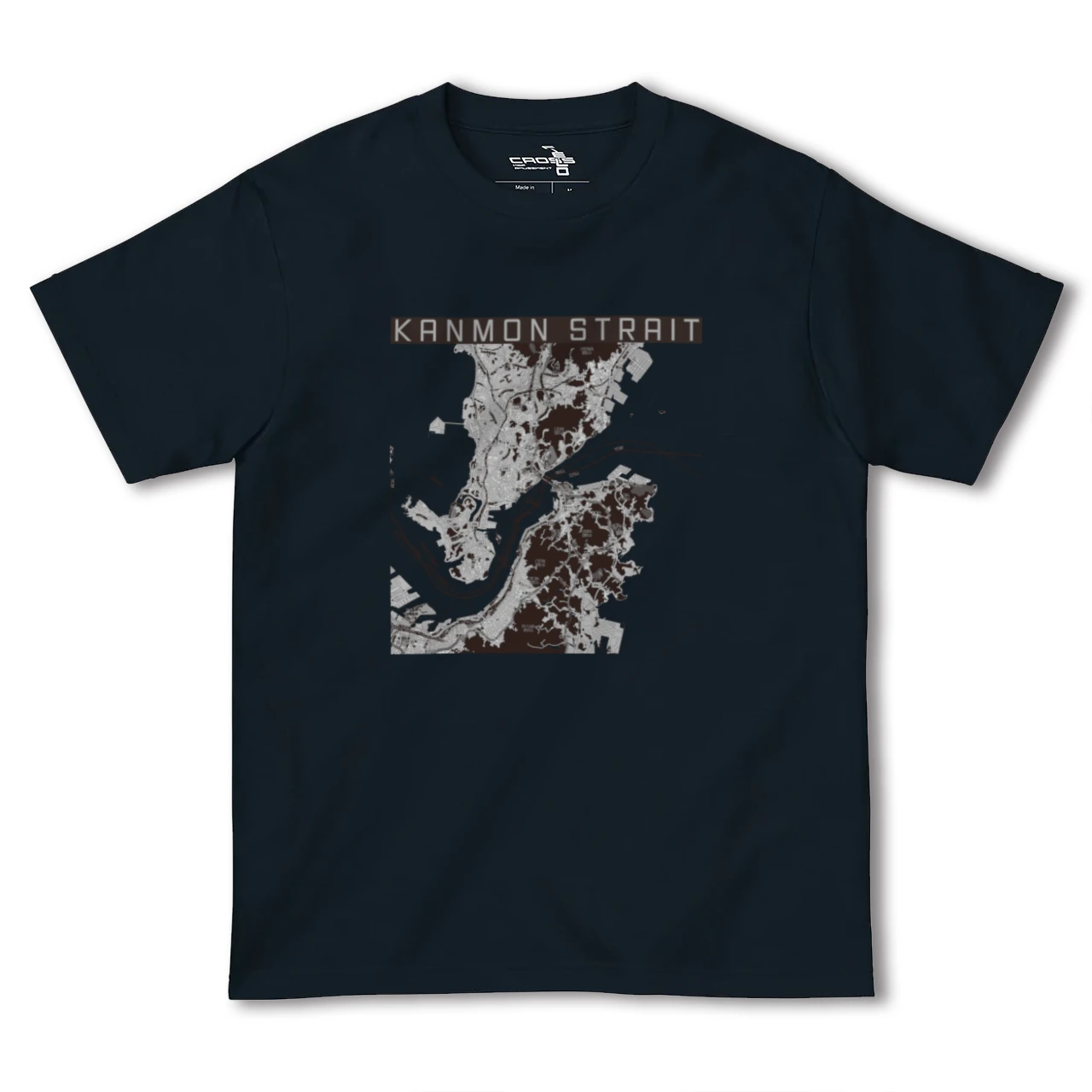 【関門海峡（山口県）】地図柄ヘビーウェイトTシャツ