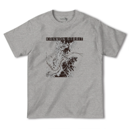 【関門海峡（山口県）】地図柄ヘビーウェイトTシャツ
