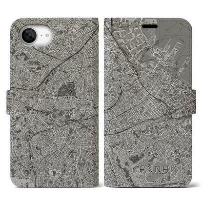 【関内（神奈川県）】地図柄iPhoneケース（手帳タイプ）