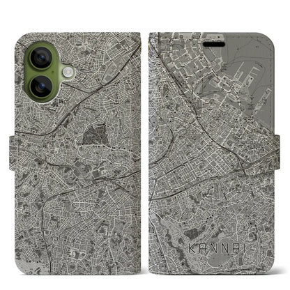 【関内（神奈川県）】地図柄iPhoneケース（手帳タイプ）